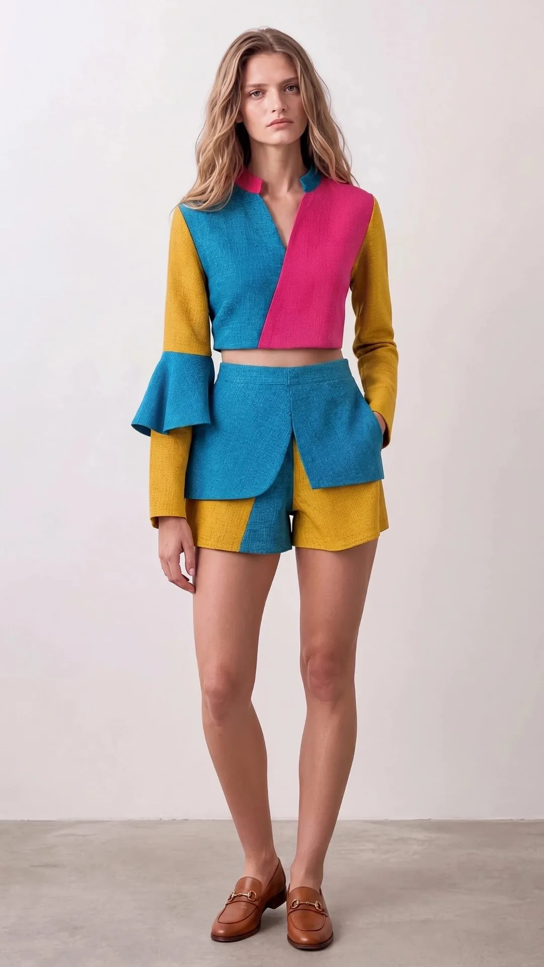 CÔTE D'AZUR COLOURBLOCK LINEN SET View 1