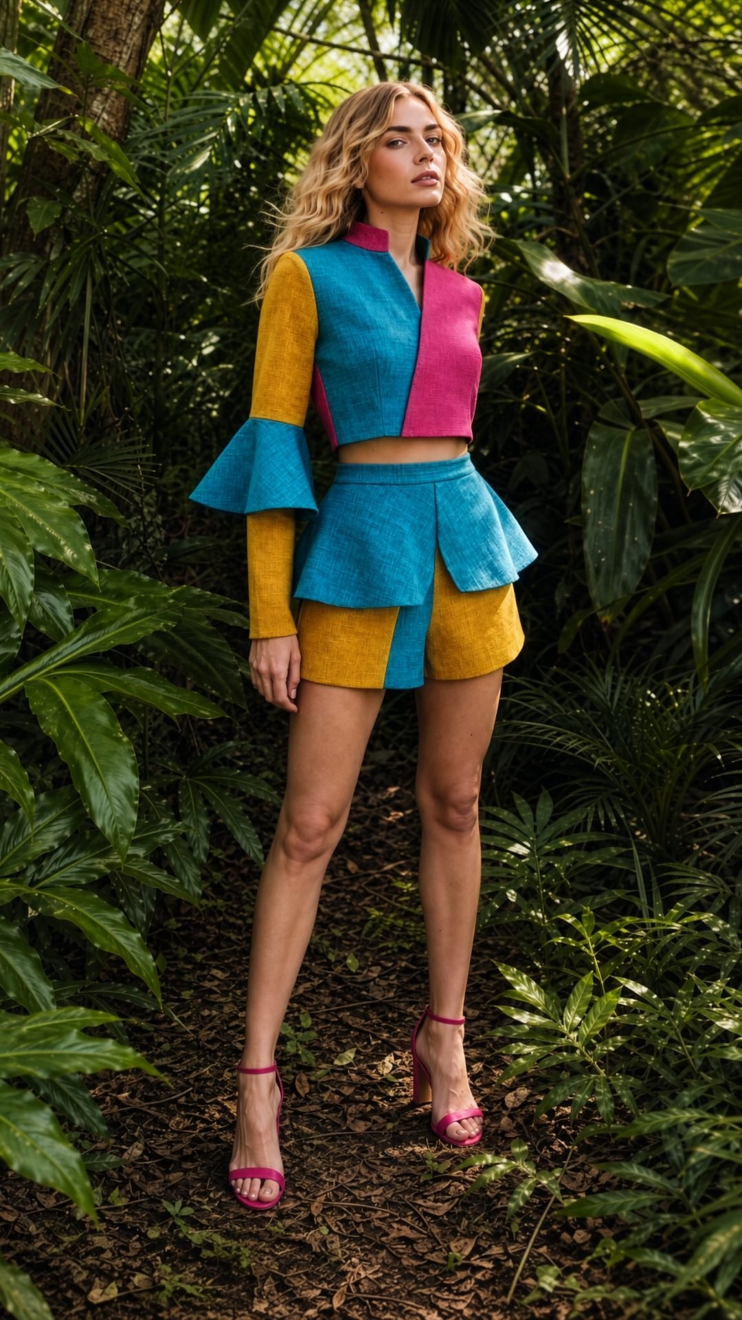 CÔTE D'AZUR COLOURBLOCK LINEN SET