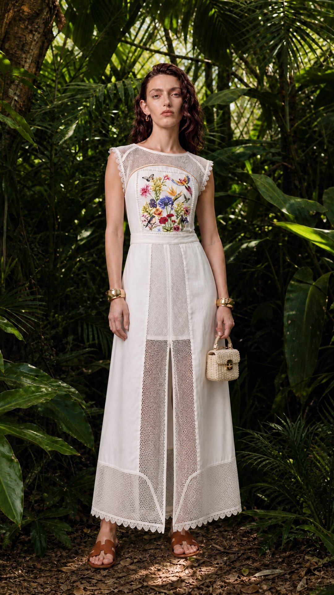JARDIN BOTANICAL COTTON TOP & MAXI SKIRT