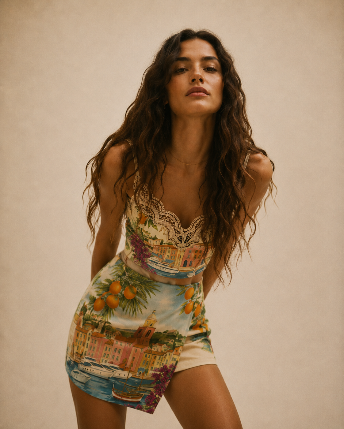 Mercato Printed Corset & Trouser Set Alternate