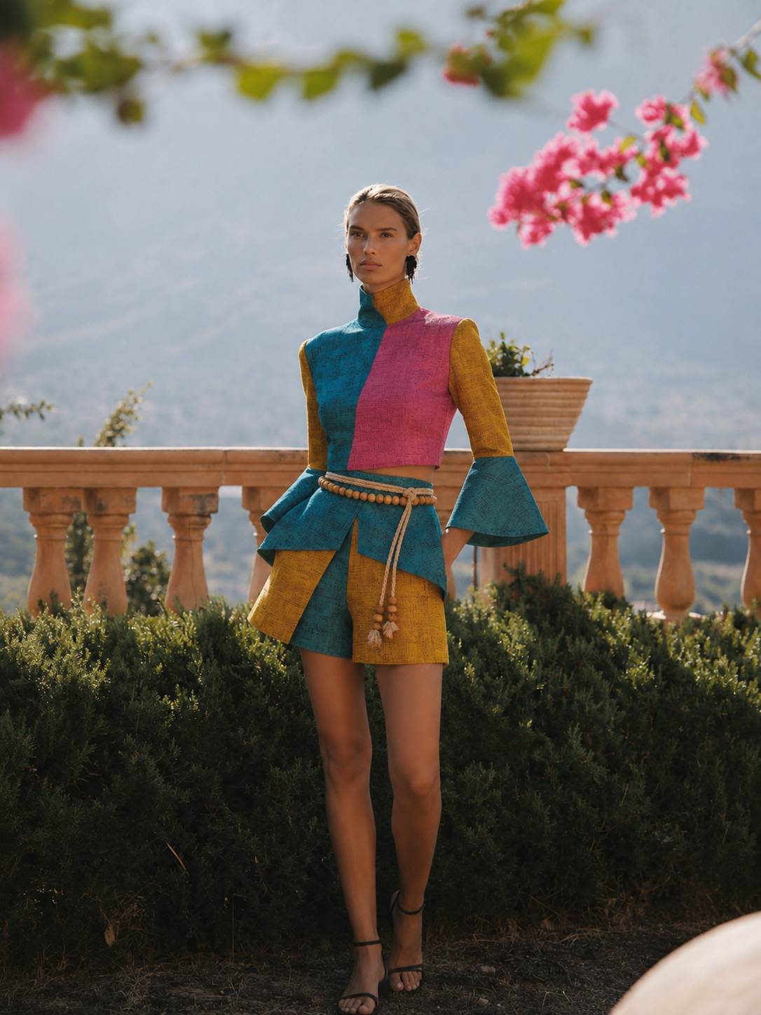 Riviera Colourblock Jacket & Shorts Set Alternate